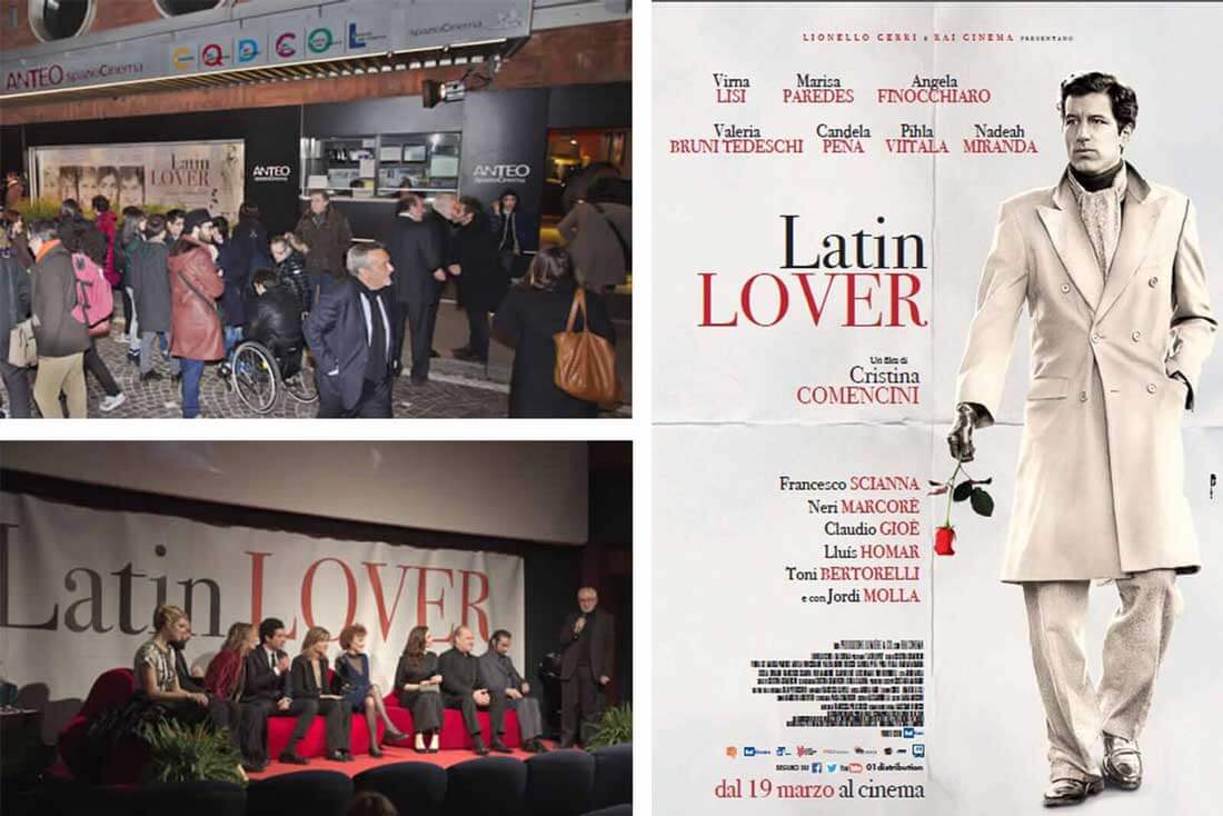 Bazzea partner MDFF milano design film festival cinema sul red carpet di latin lover con anteo