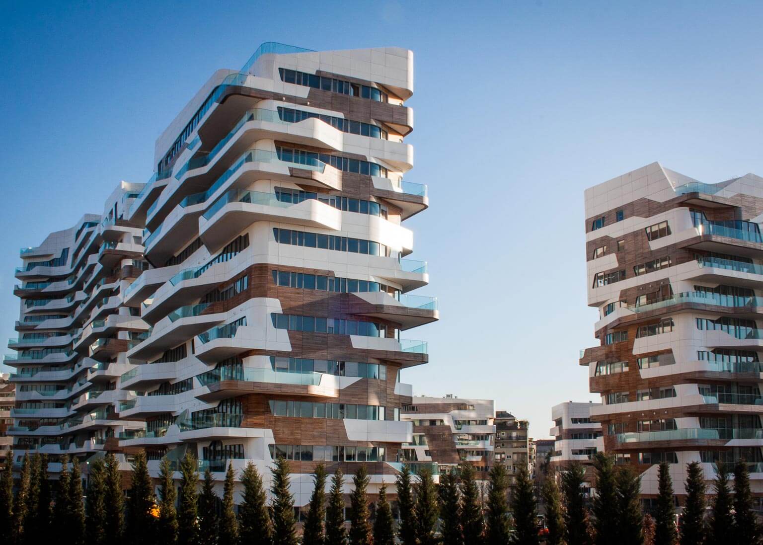 Residenze Hadid City Life Milano progettate da Zaha Hadid foto esterni