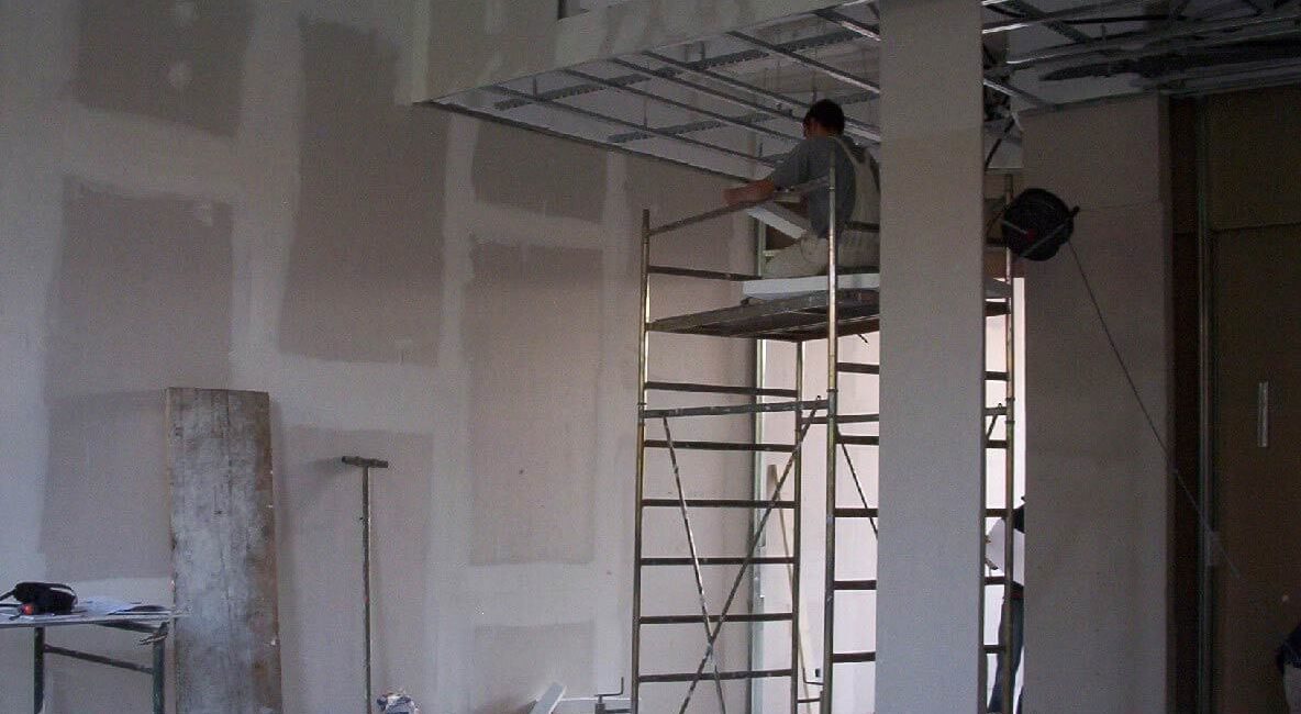 installazione a secco impianto pannelli radianti a soffitto in gesso rivestito